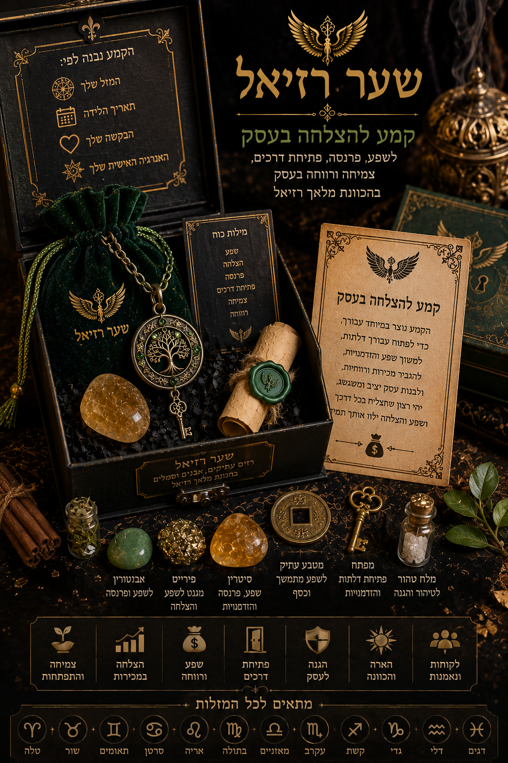 קמע הצלחה עסקית, שפע ופתיחת דרכים