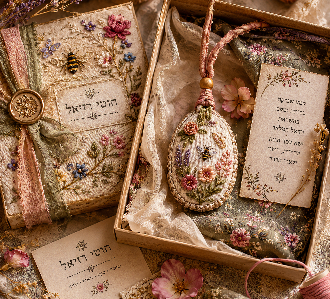 קמע וערכת פרימיום בעבודת יד מקולקציית שער רזיאל